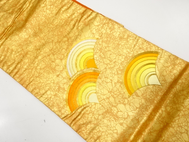JAPANESE NAGOYA OBI / EMBROIDERY / SEIGAIHA